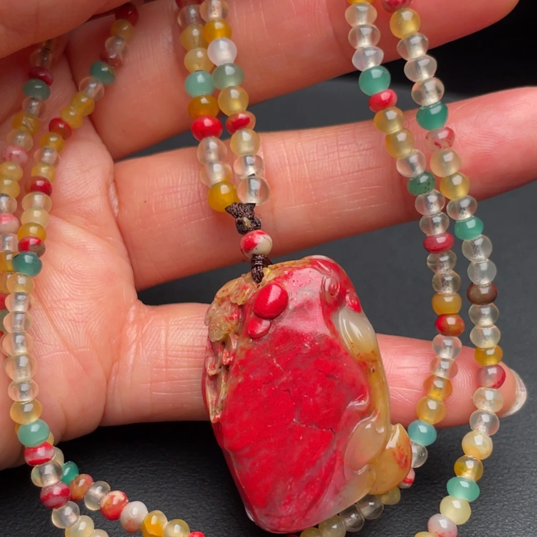 昌化鸡血石昌化鸡血石手把件挂件