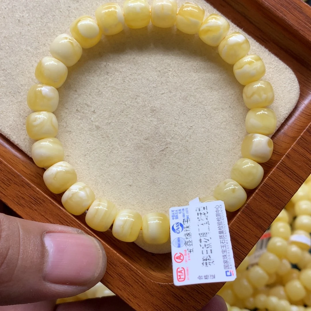 未镶嵌蜜蜡手链蜜蜡