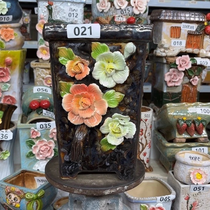 紫砂花盆粗陶材质多肉花盆