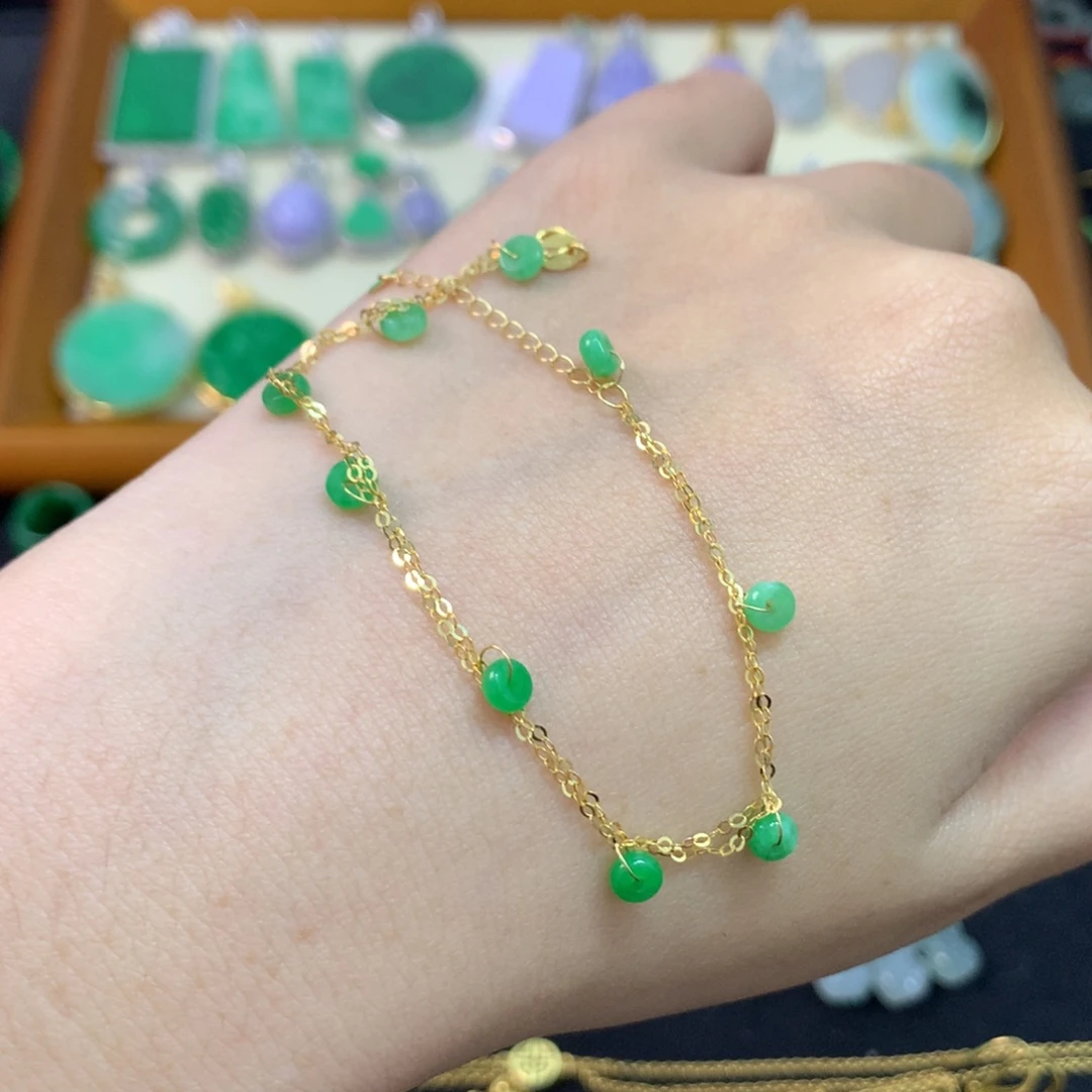 翡翠未镶嵌手链满天星手链