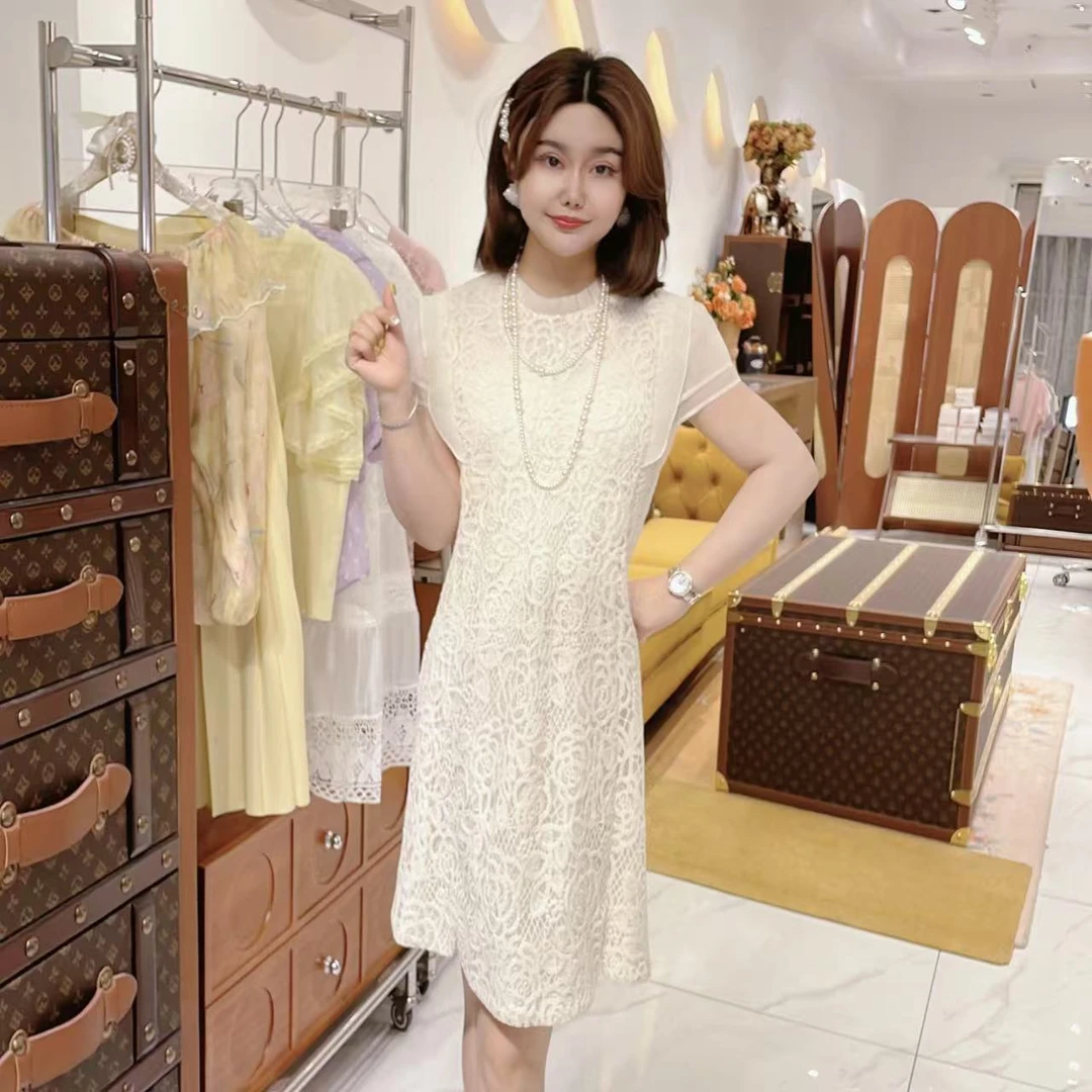 闺蜜精品040812【清风山恋】小开叉蕾丝边衣裙