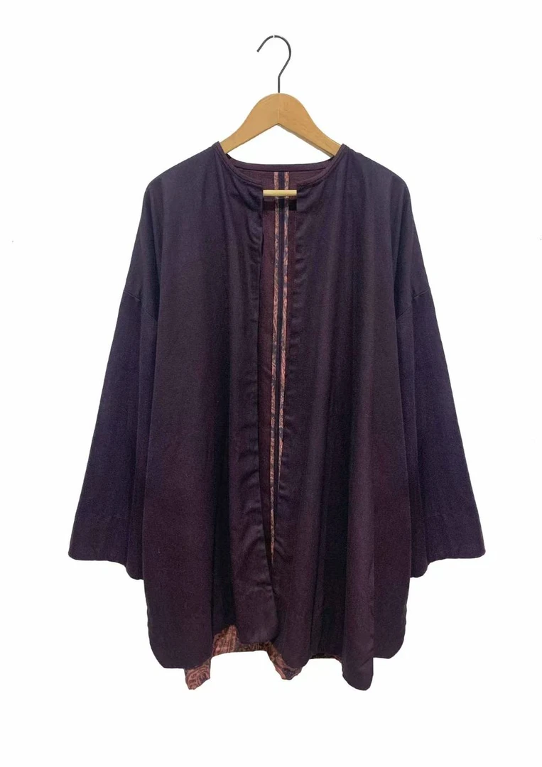 山山家-左岸迷香【柞蚕丝外套】Z24FW8018宽松长袖中国风复古设计师