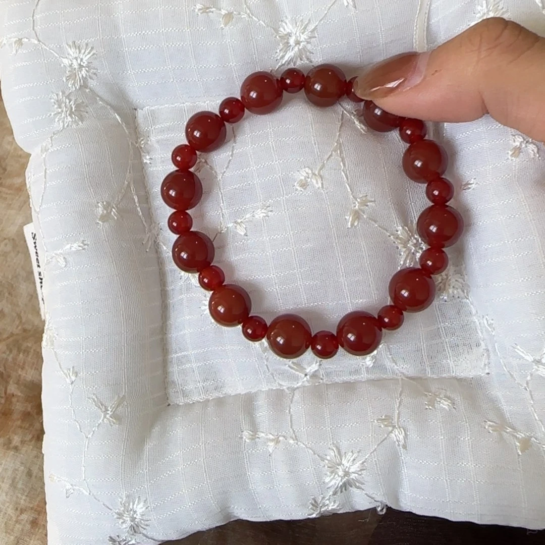 玛瑙/玉髓未镶嵌手链露思同款单圈
