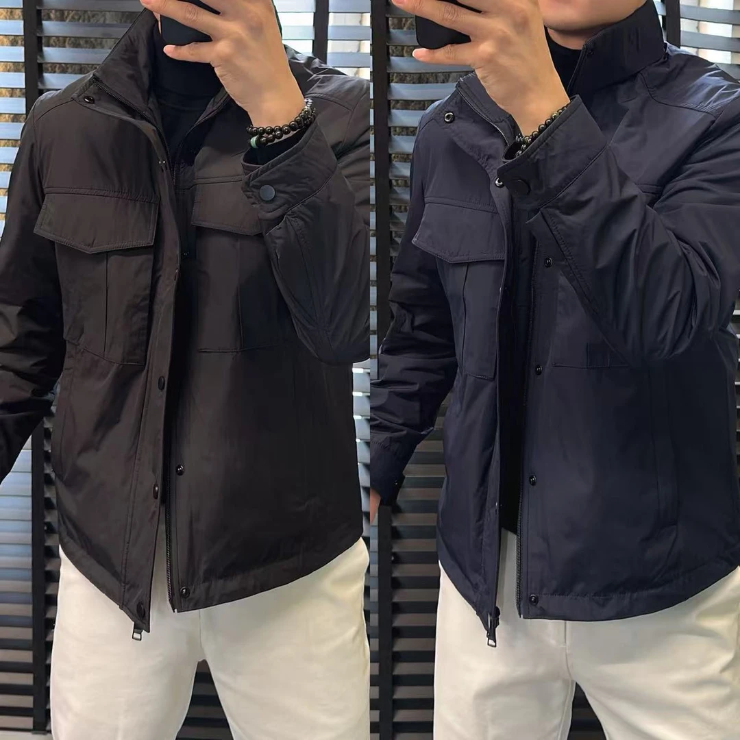 東 •  轻奢男士高品质商务休闲翻领夹克   25116