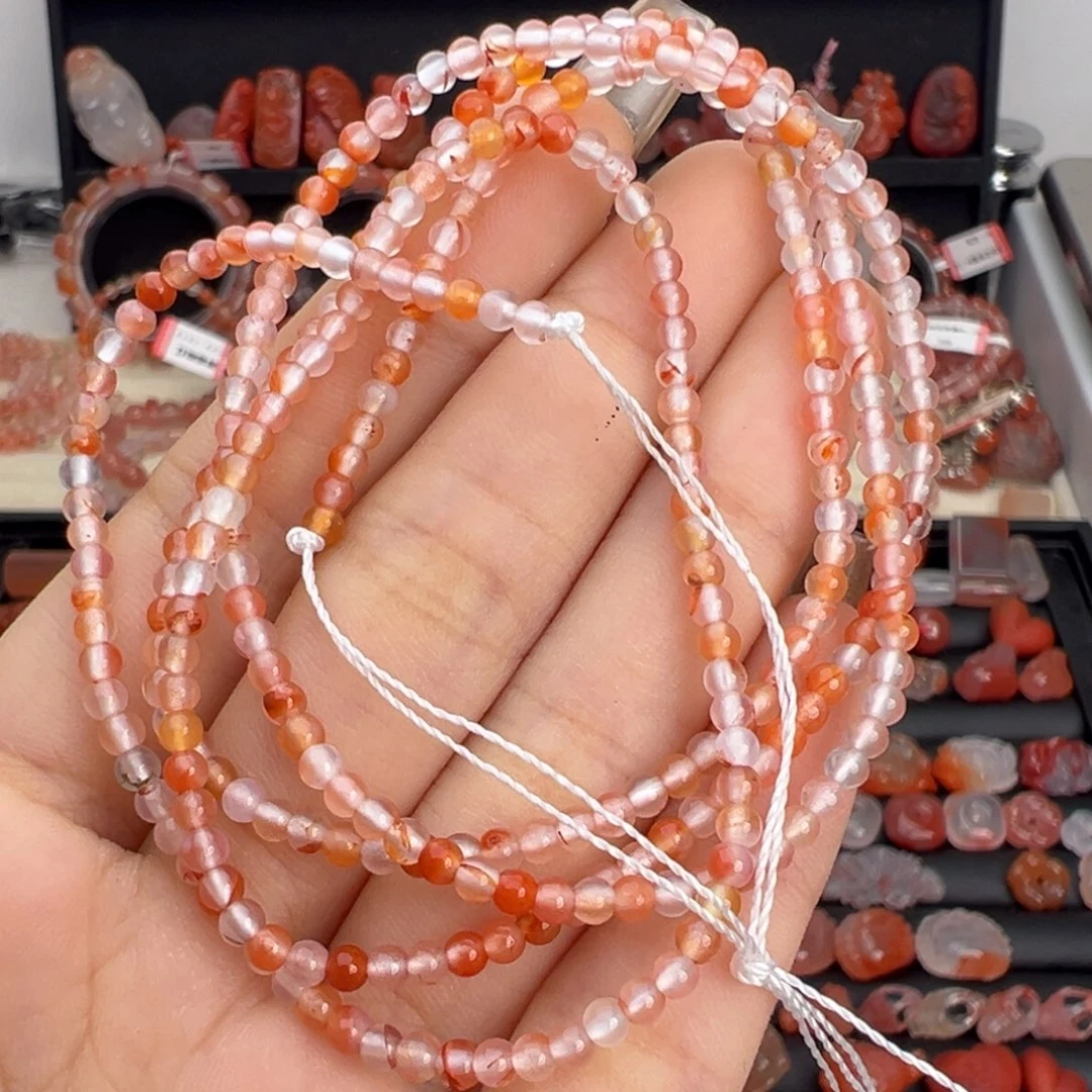 南红玛瑙未镶嵌颈饰小米珠