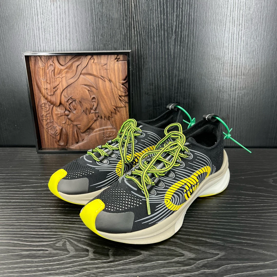 95新 GUCCI/古驰 40码黑绿运动鞋二手男鞋CH23621