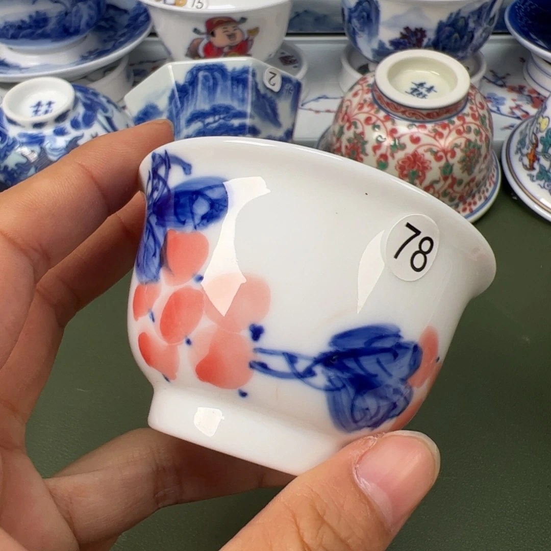 陶瓷景德镇纯手工纯手绘茶具木木78