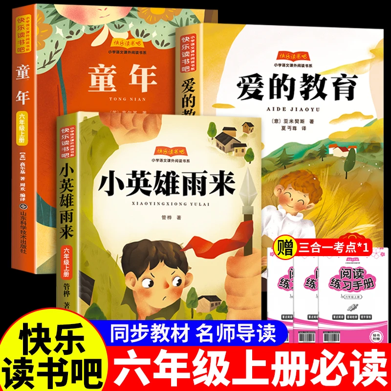 童年爱的教育小英雄雨来六年级上册语文必读课外书快乐读书吧6上