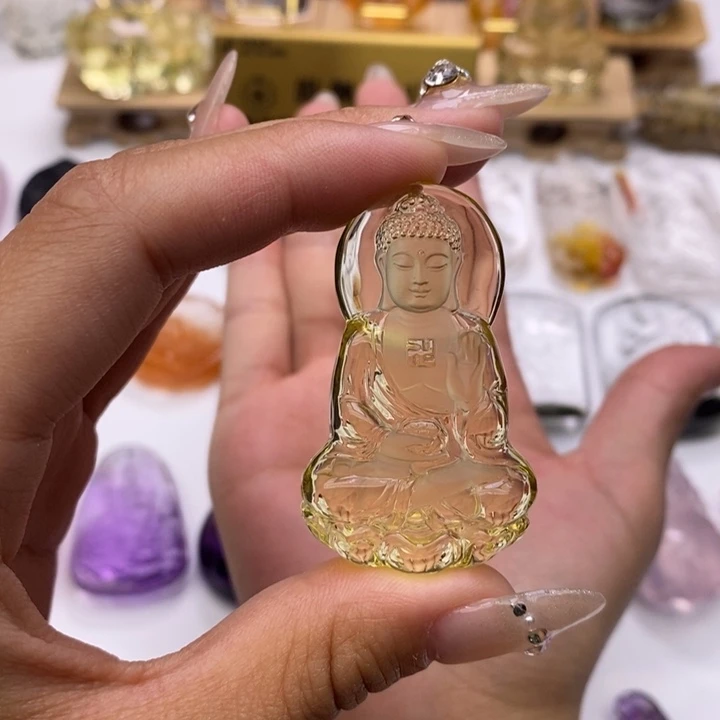 未镶嵌项链水晶阳**孩定制