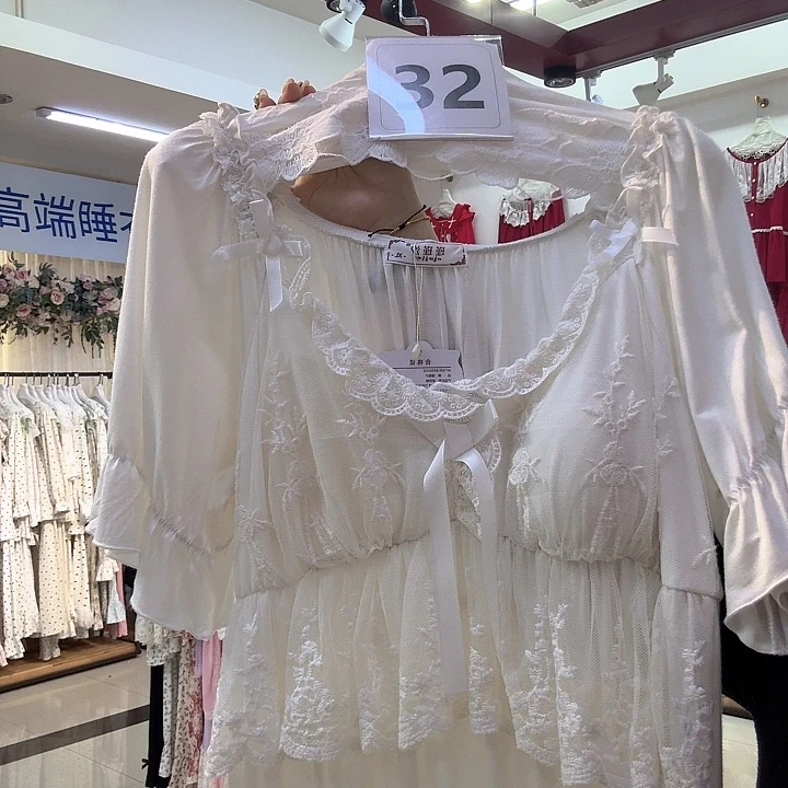 三醋酯纤维宫廷款小睡裙