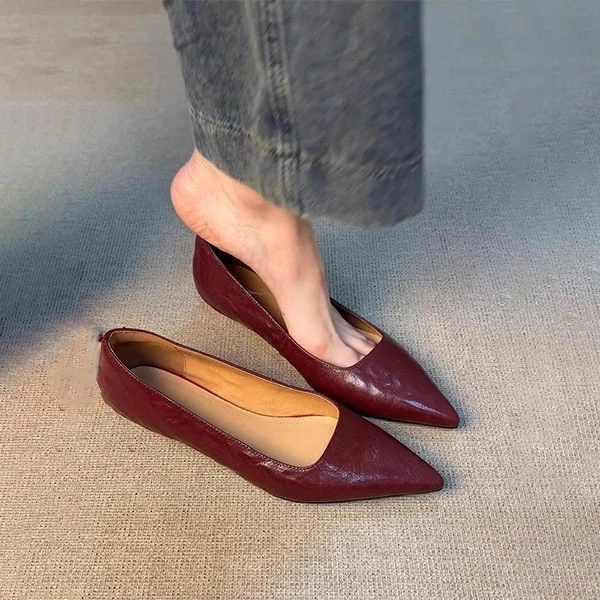 法式百搭高跟鞋女2025春夏季尖头浅口气质一脚蹬职业玛丽珍单鞋女