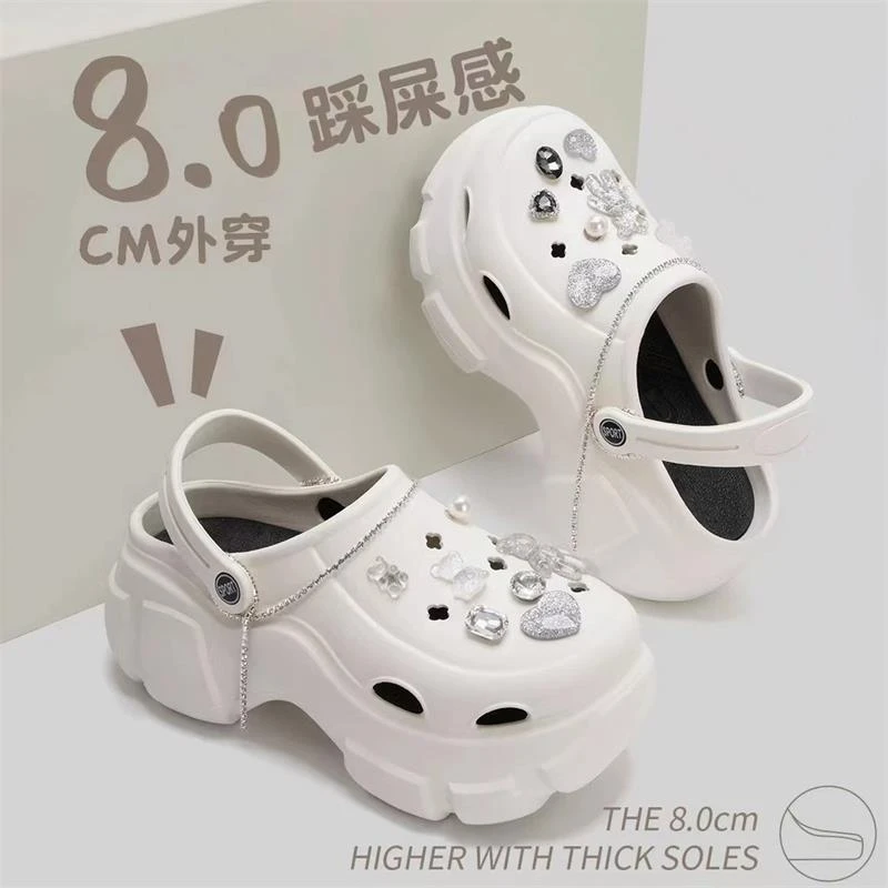 洞洞鞋踩屎感女款新款家居沙滩夏D季厚底防滑凉拖鞋5812