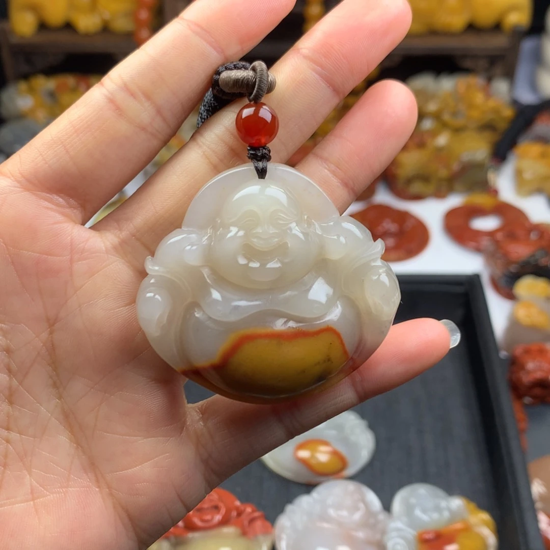 石英质玉（黄龙玉）挂件未镶嵌天****居