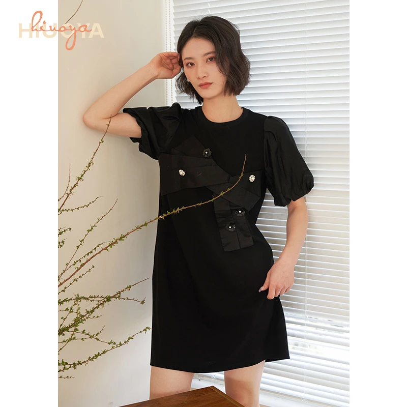 【夏装福利】法式复古宽松休闲连衣裙拼接舒适女裙 23277006