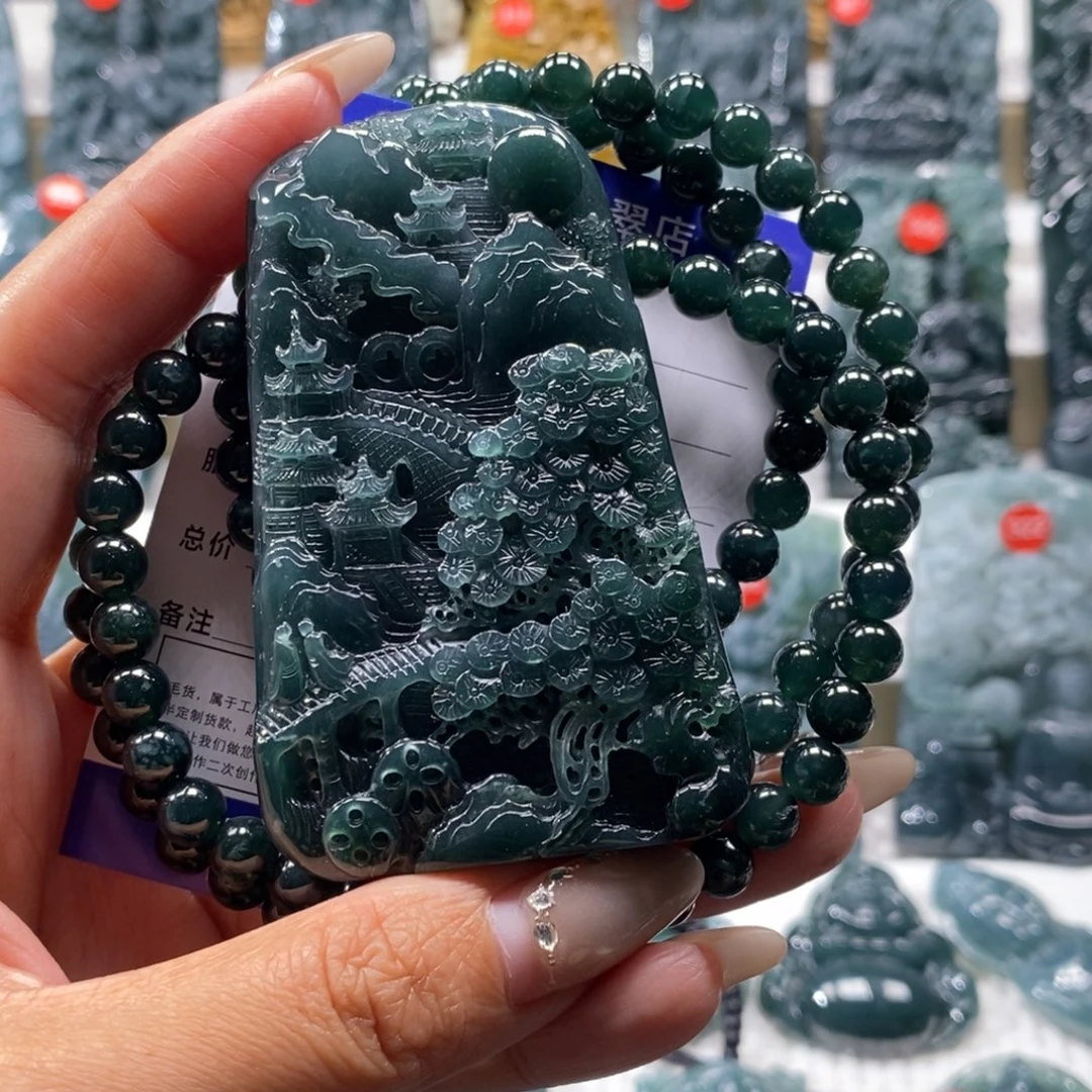 《***》翡翠未镶嵌颈饰翡翠