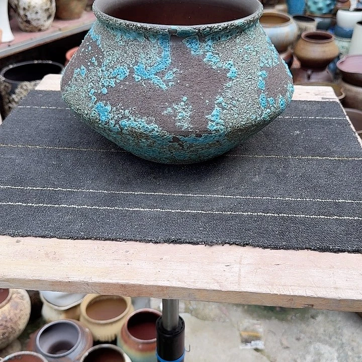 紫砂花盆高度19口径18