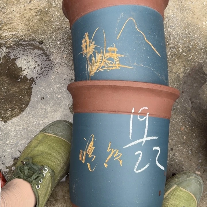 紫砂花盆紫砂的花
