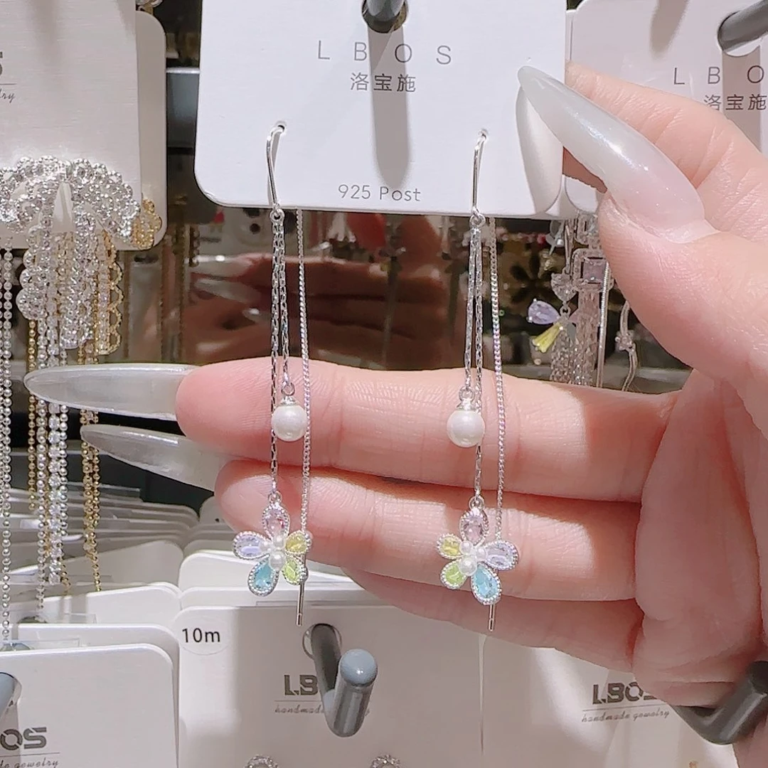 锆石铜合金925银耳环