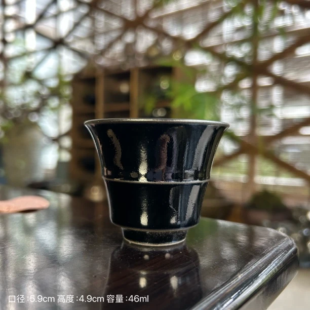 【乌金小闻香】建窑建盏纯手工主人杯陶瓷茶杯茶具