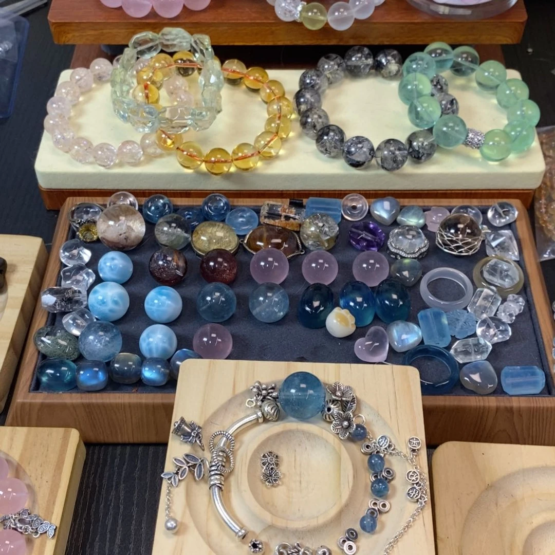 水晶手链银S925镶嵌满***姐