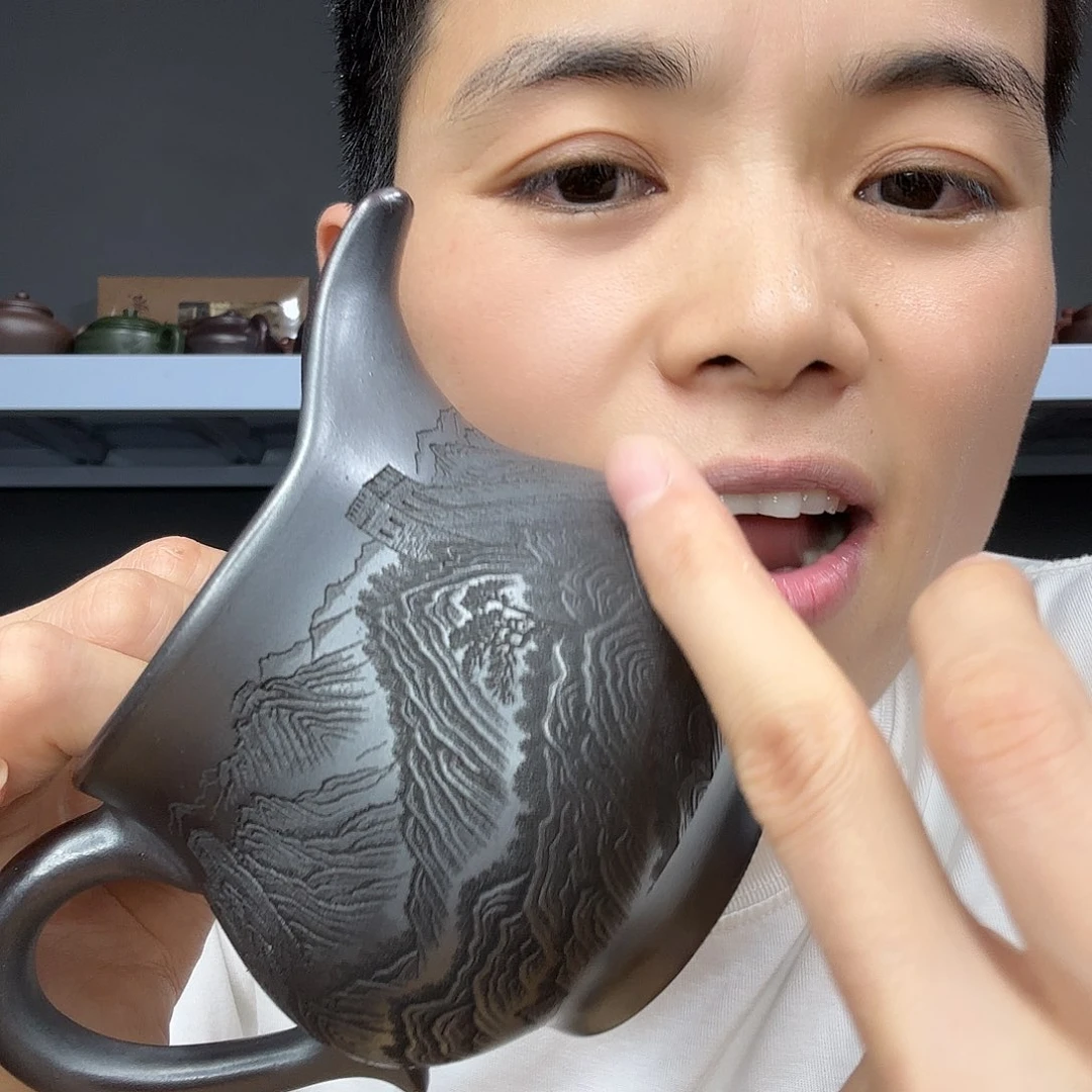 茶壶底槽青民间手艺人全手工制作