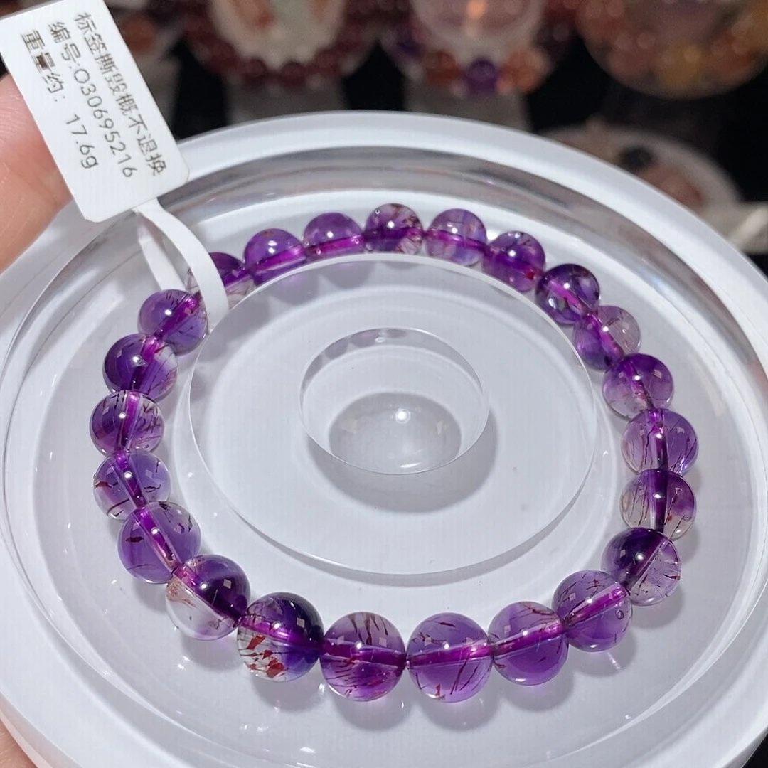 水晶手链未镶嵌F紫超彼岸花8.2