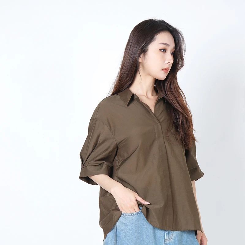 Jane express/简表达25年夏季新款衬衫衬衣小众上衣小衫XZS51020