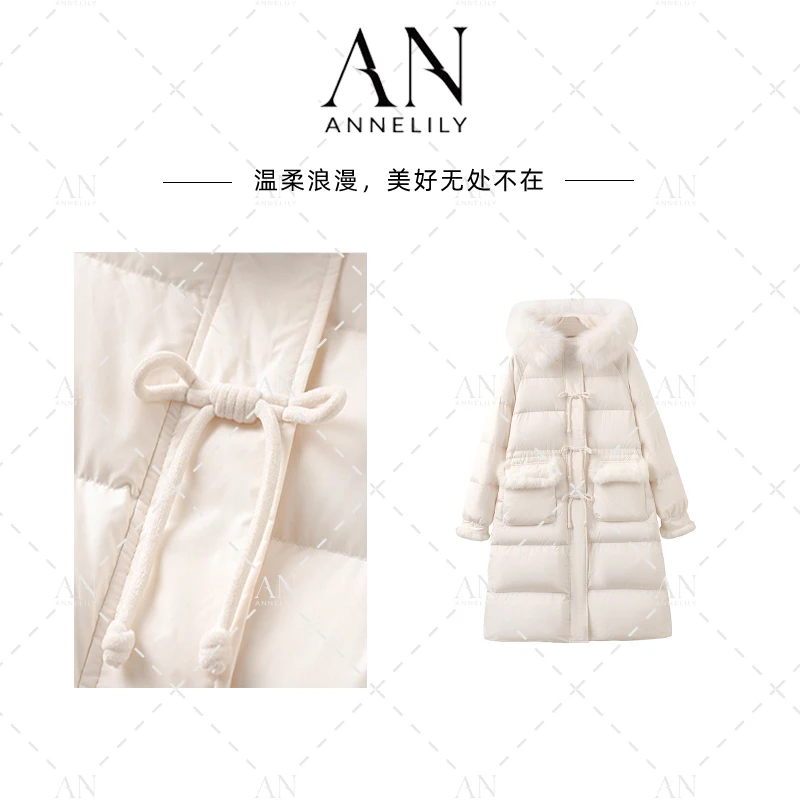 ANNELILY安琪琪【若梦】气质时尚羽绒服外套AW2511057