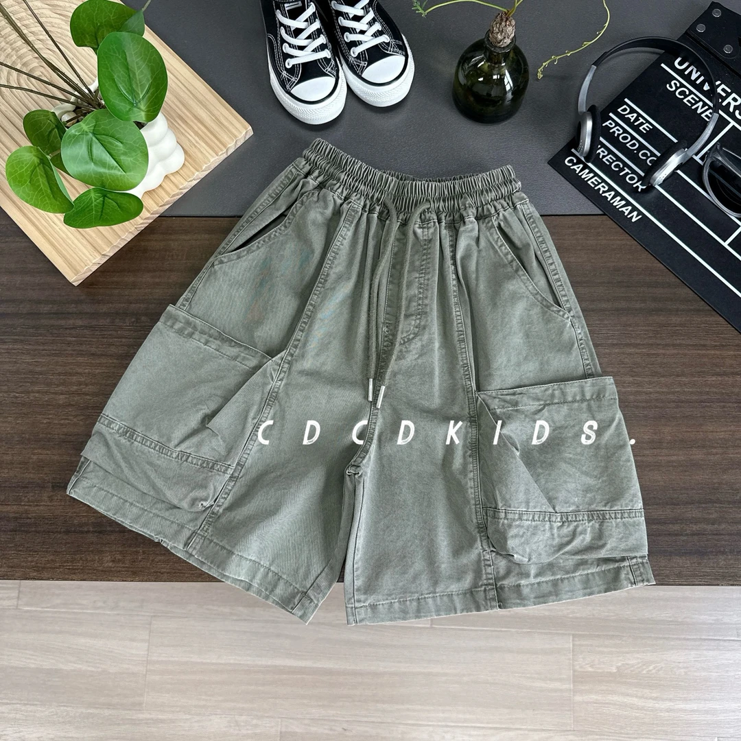 儿童夏季休闲净版工装中裤2733