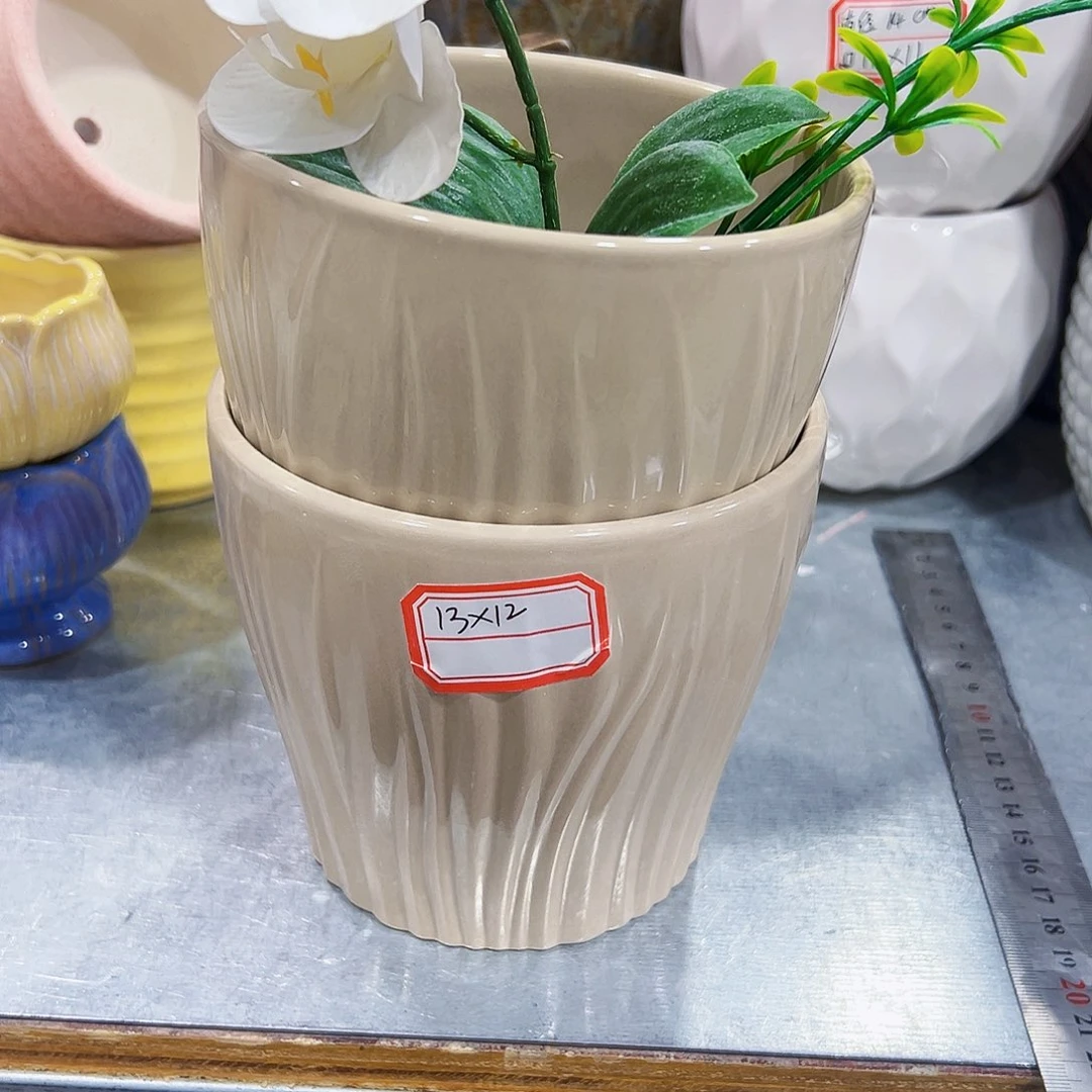 有孔，外贸尾单陶瓷花盆凑单10米包邮