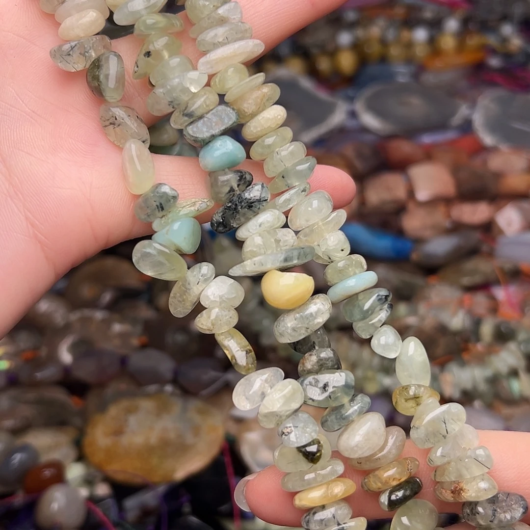 玛瑙/玉髓合金珠宝半成品G387。13mm天然葡萄晶随形糖豆一条