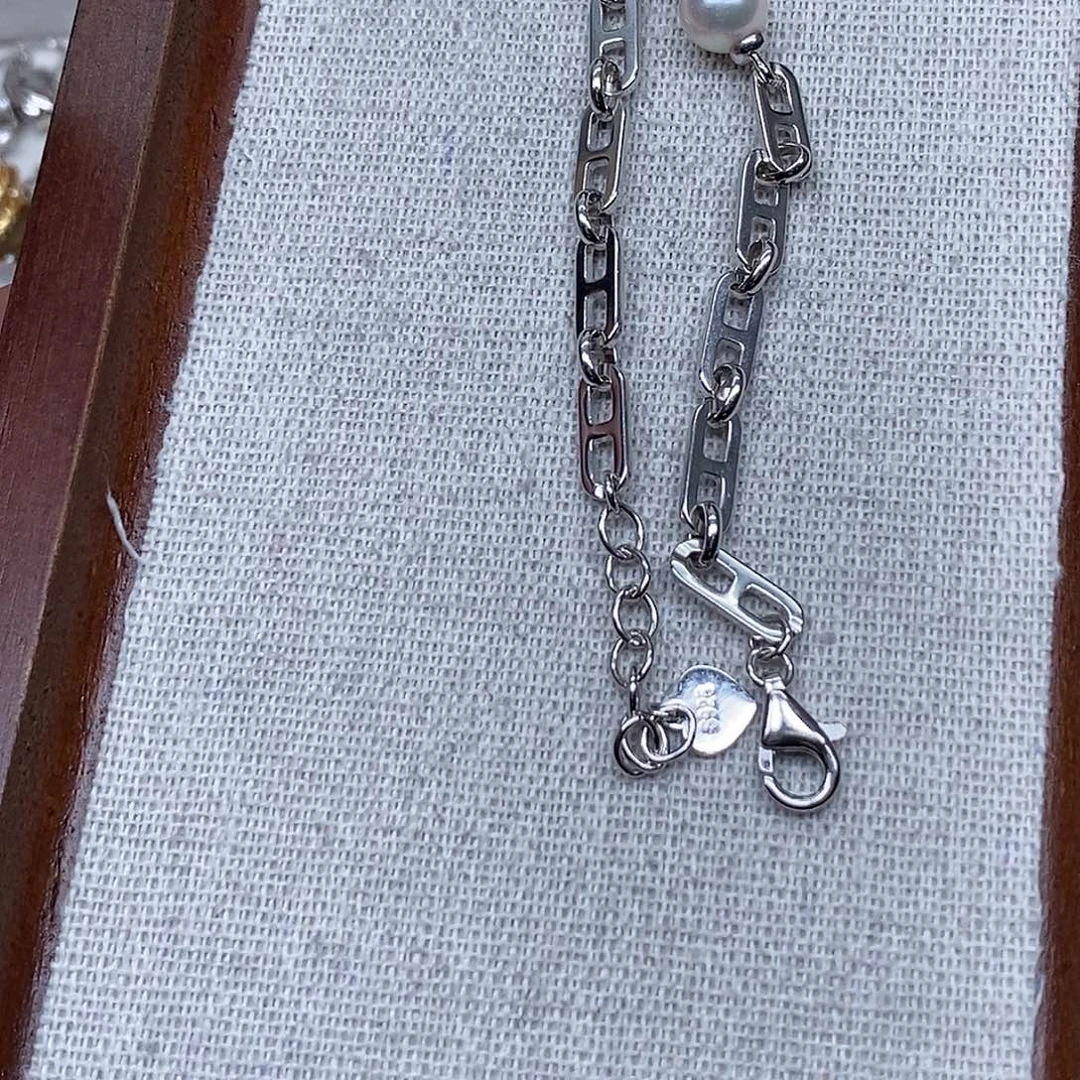 手链银S925镶嵌海水珍珠