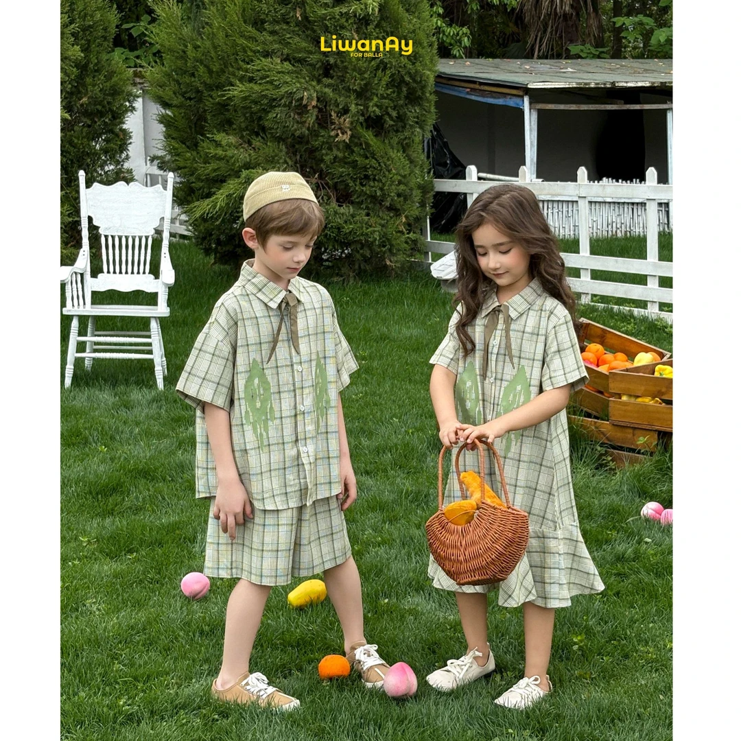 LIWANAY/黎婉娜艾特莱斯新款姐弟装夏季兄妹套装      #2505C303#