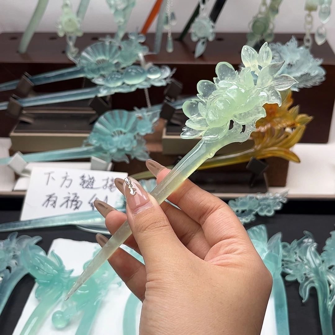 未镶嵌蛇纹石玉发饰