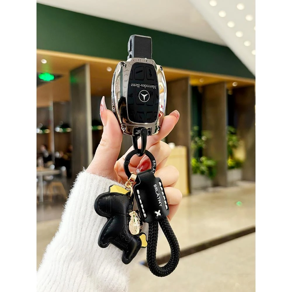 适用奔驰gla200钥匙套c200l扣汽车cla220壳c180l老款a180男glc260