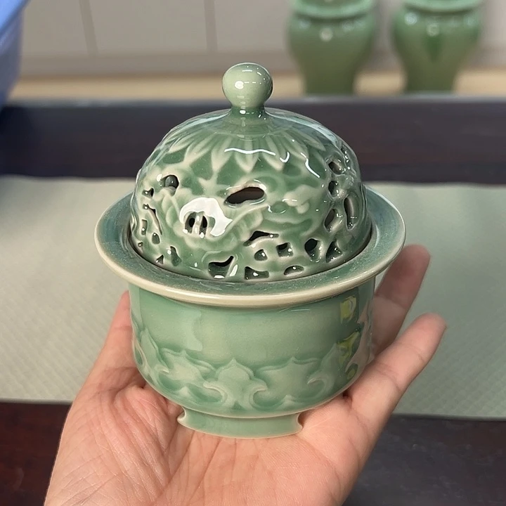 龙泉云间青瓷小米茶器