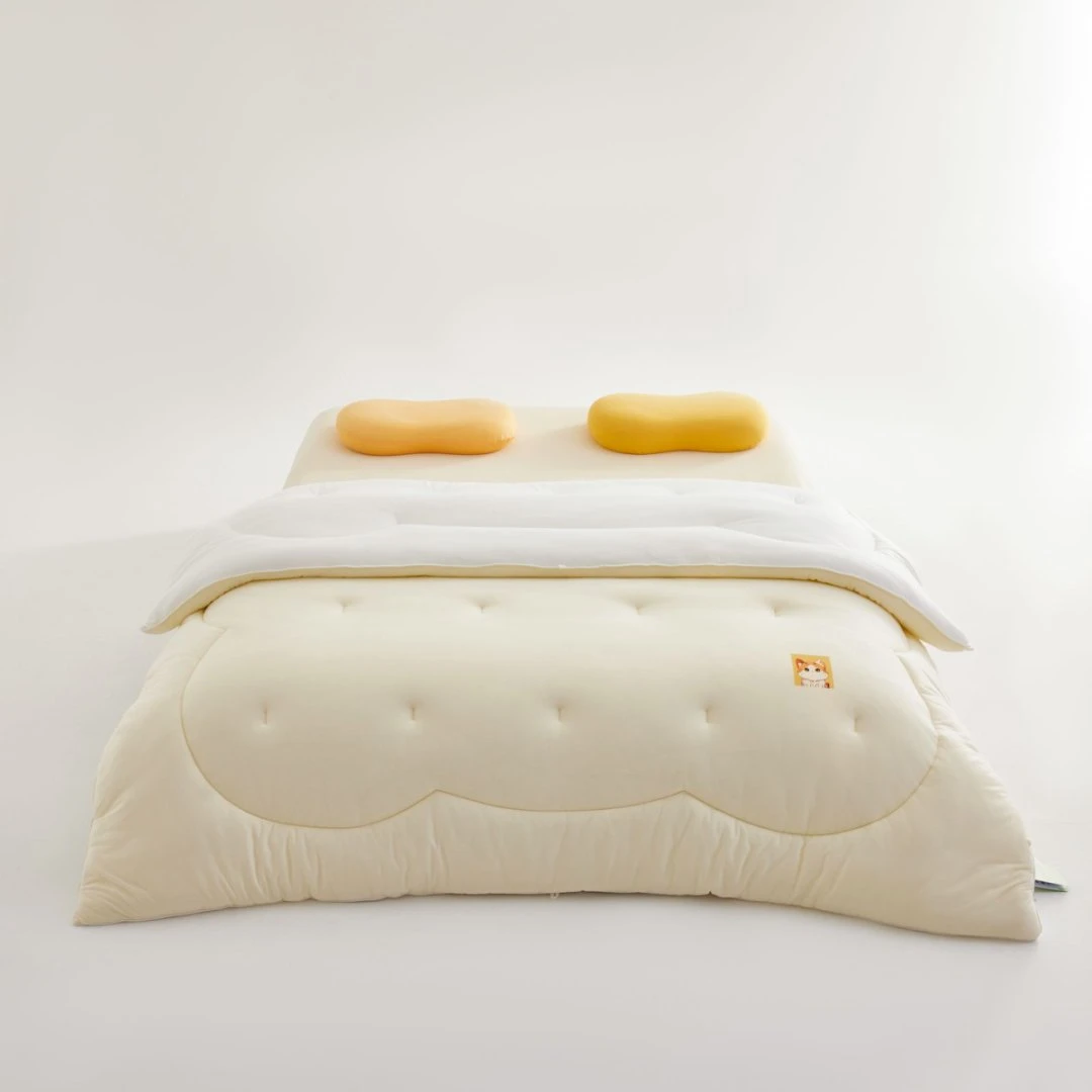 【TD系列】超柔系列亲肤柔软温暖针织面料高克重双帧橘猫贴贴春秋被