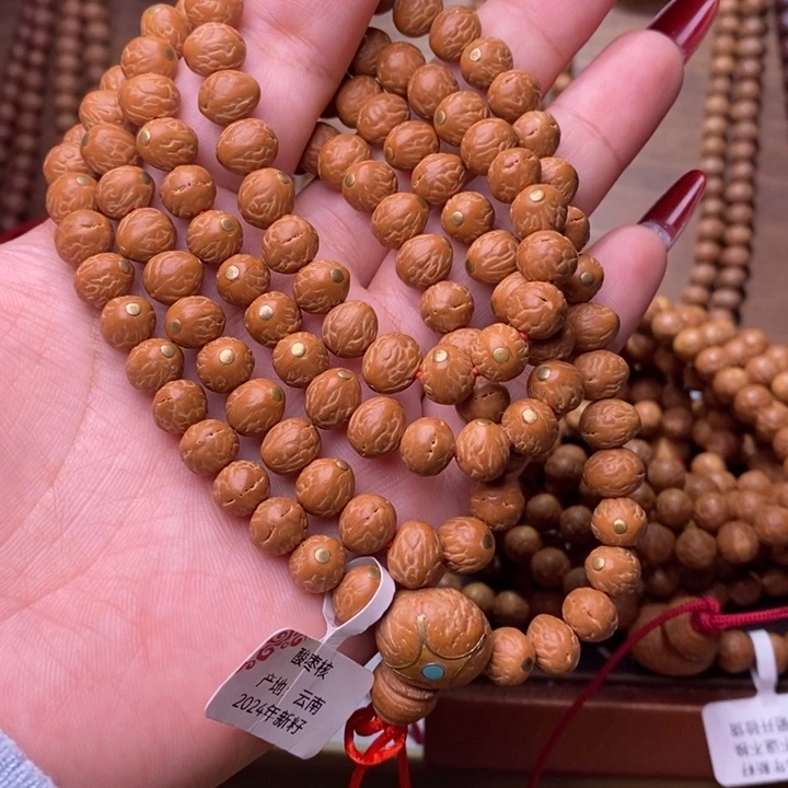 吊坠凤眼菩提活****！原皮大眼萌108