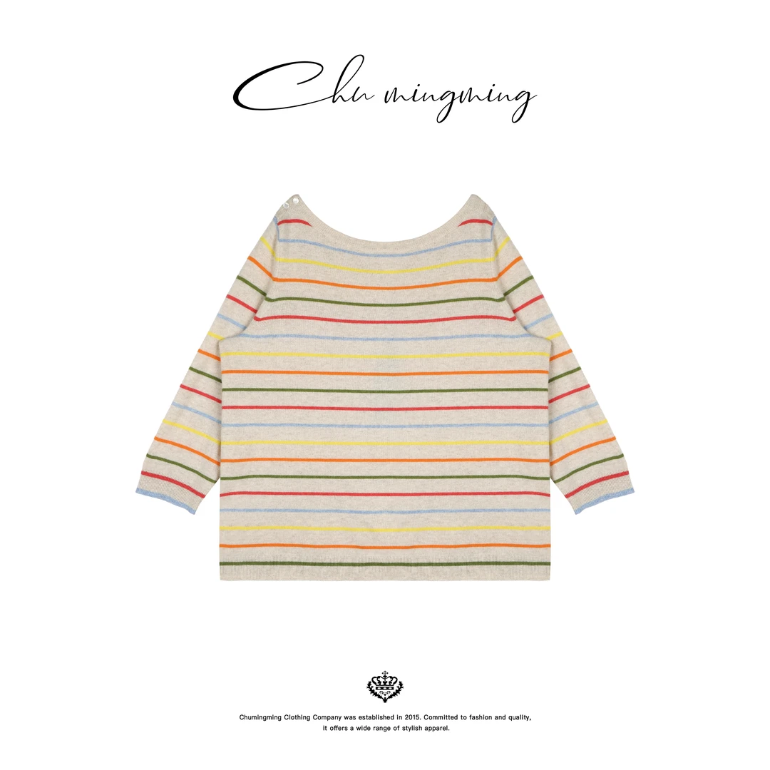 【CHUMINGMING】【星条】彩条进口毛衣CD256507