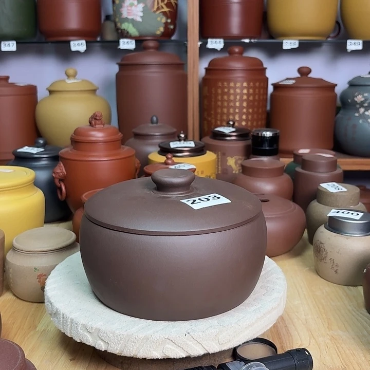 茶叶罐紫砂四饼茶叶罐203