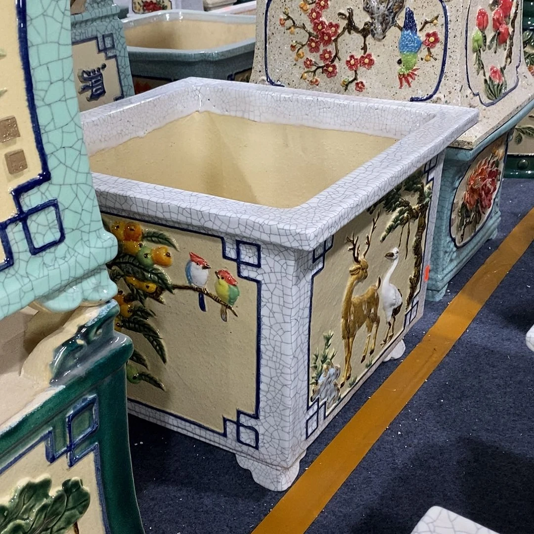 啤****手工艺品琉璃石湾盆石湾盆石湾盆