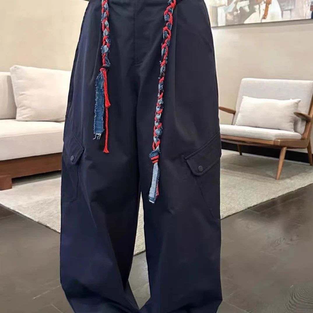 【鞋爱】7519伊歌莉秋新款韩版宽松显瘦百搭工装裤女休闲阔腿裤女潮