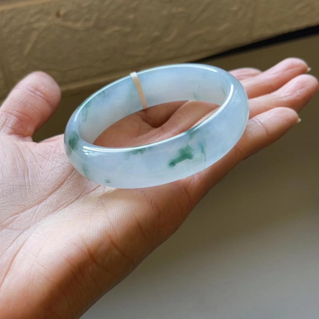 翡翠手镯未镶嵌55.8圈贵妃镯三天鉴赏期