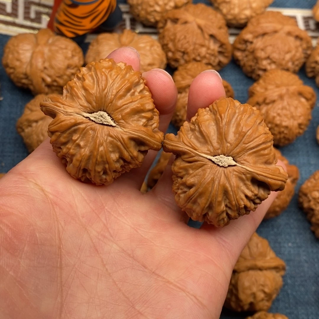 文玩核桃把件41精配全品白狮子