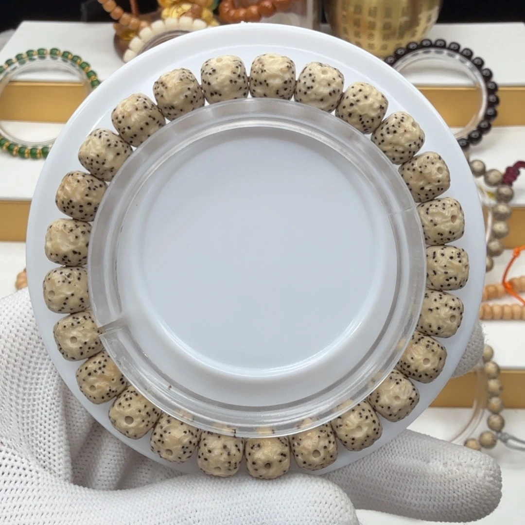 手串星月菩提石玉料纯手工傲然无相单圈