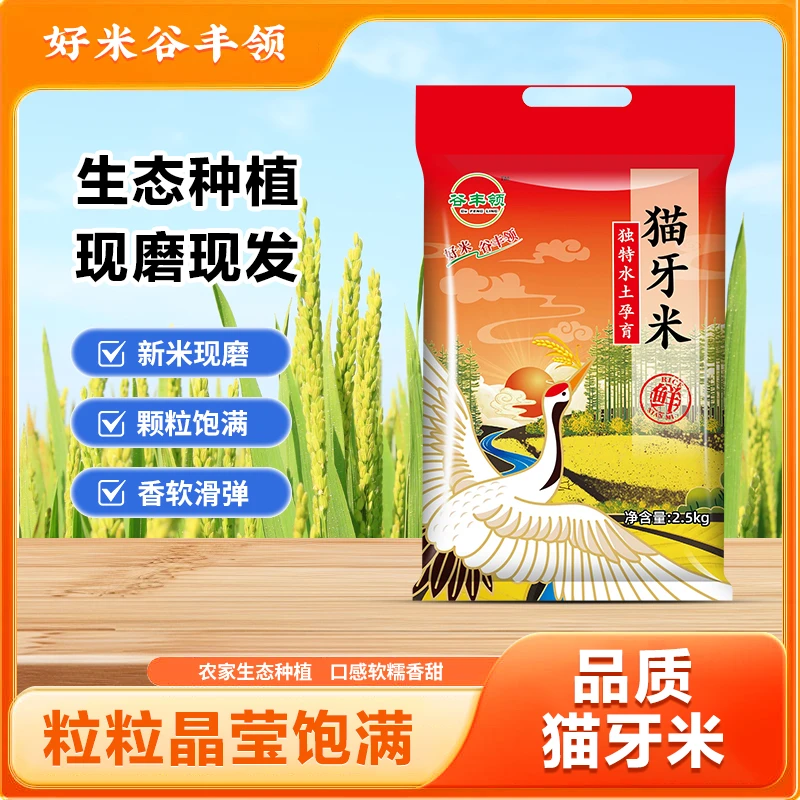 家庭装大米5斤装1斤小袋正宗猫牙米长粒香米香糯可口新鲜现磨籼米