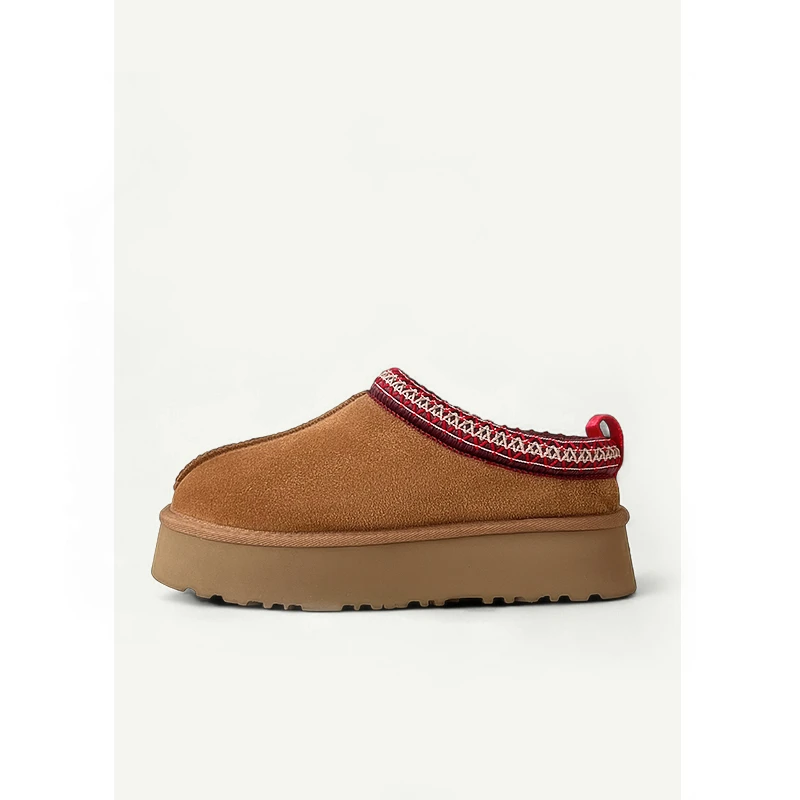 厚底民族风雪地靴桑坡皮毛一体半托款时尚百搭冬季加厚保暖