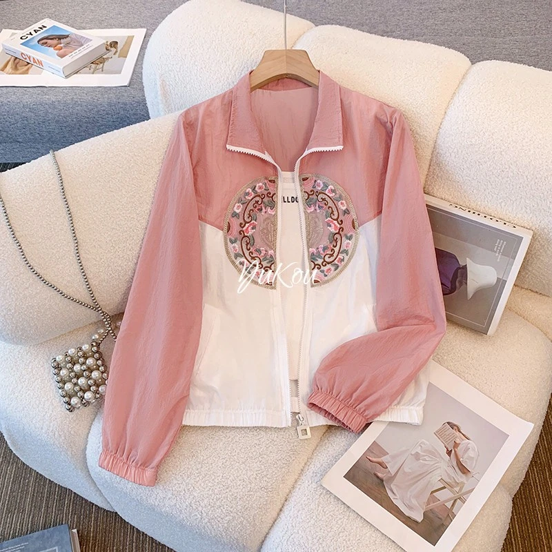 新中式国风防晒衣女夏季宽松透气空调衫2025新款冰丝薄外套防晒服