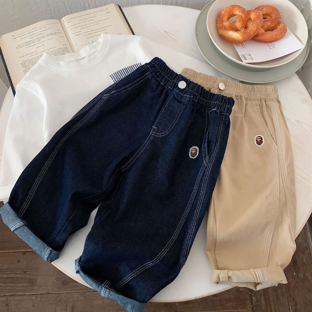 儿童长裤2025布加糖春季新品男女童日系宽松休闲裤宝宝简约牛仔裤