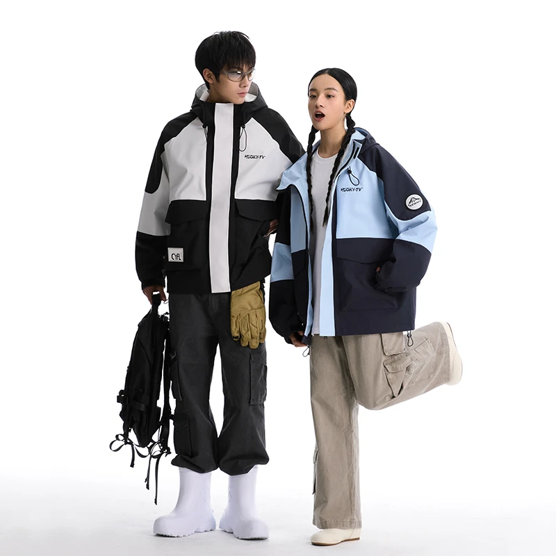 MTVO迈特优春季连帽夹克潮流港风百搭情侣宽松上衣外套  81523091